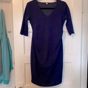Navy blue maternity dress